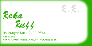 reka ruff business card